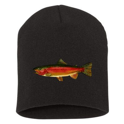 Wildlife - Rainbow Trout Side Short Acrylic Beanie