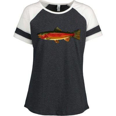 Wildlife - Rainbow Trout Side Enza Ladies Jersey Colorblock Tee