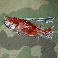 Wildlife - Red Snapper Surfacing Legacy Tie Dye Trucker Hat