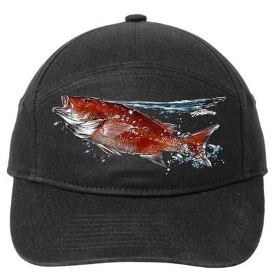 Wildlife - Red Snapper Surfacing 7-Panel Snapback Hat