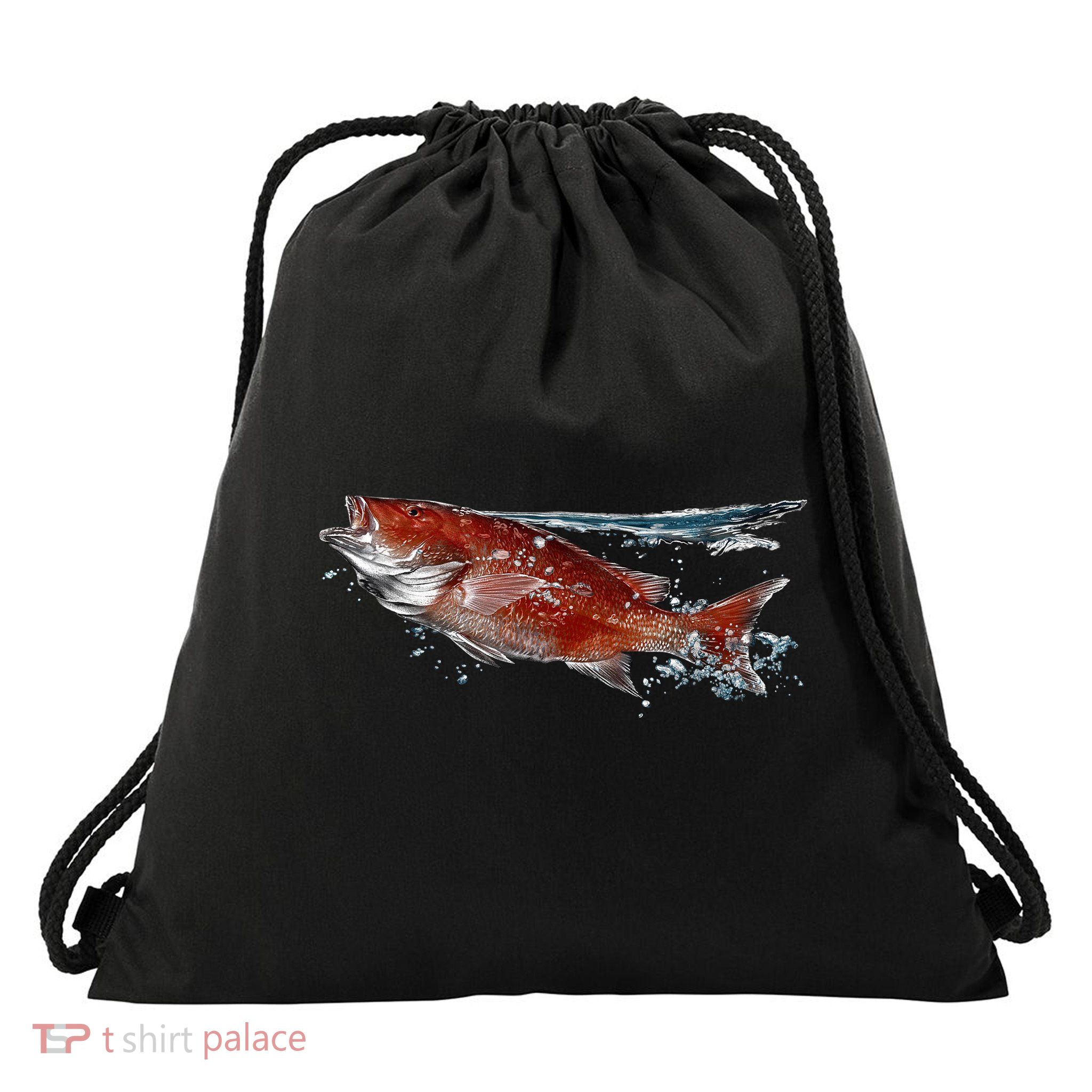 Wildlife - Red Snapper Surfacing Drawstring Bag