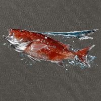 Wildlife - Red Snapper Surfacing Cotton Canvas Backpack