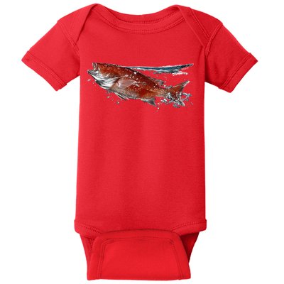 Wildlife - Red Snapper Surfacing Baby Bodysuit