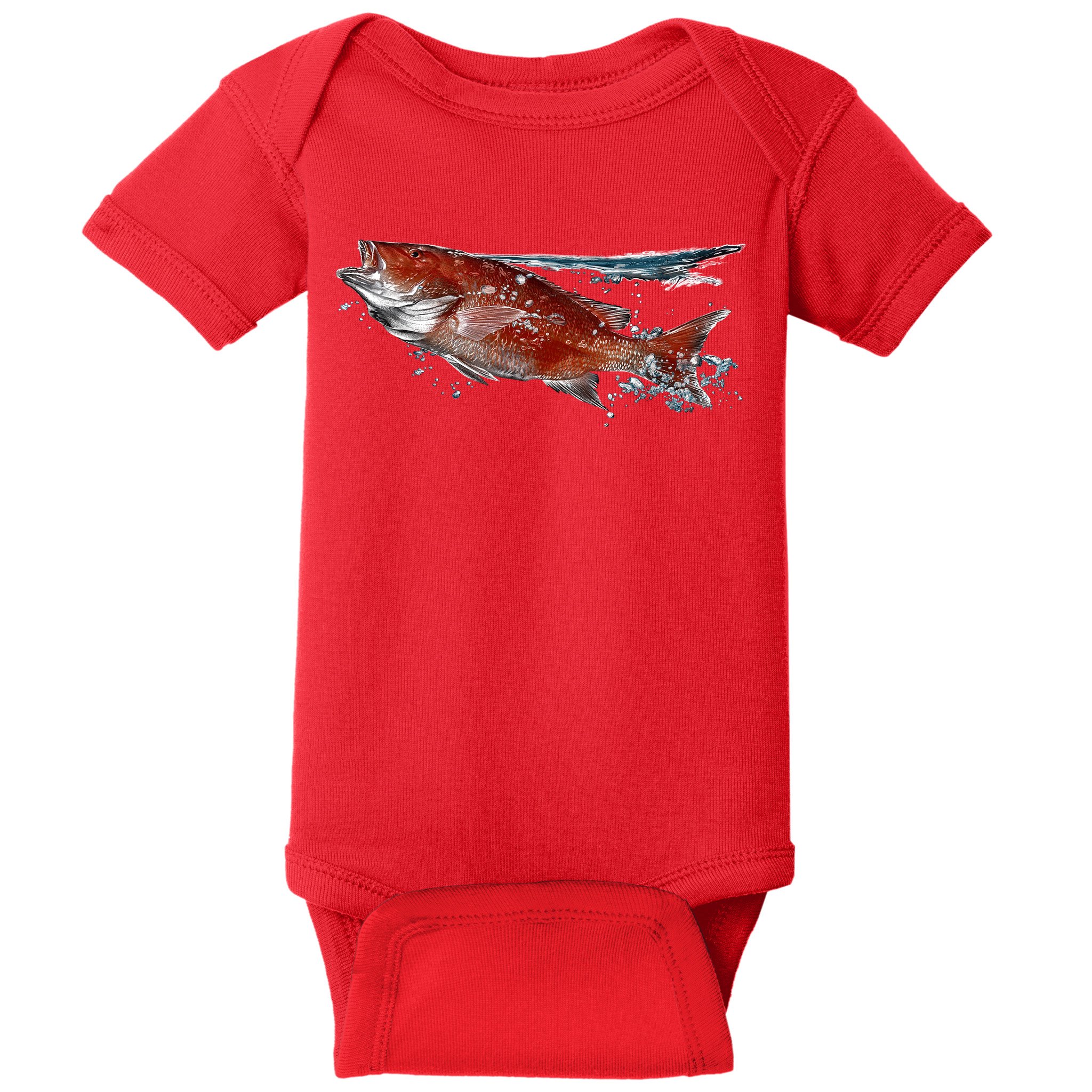 Wildlife - Red Snapper Surfacing Baby Bodysuit