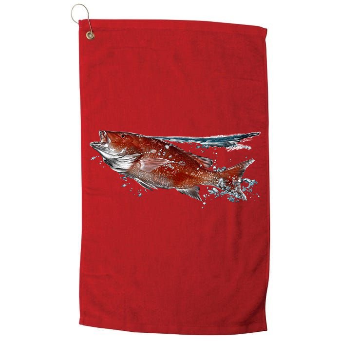 Wildlife - Red Snapper Surfacing Golf Towel