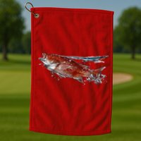 Wildlife - Red Snapper Surfacing Golf Towel