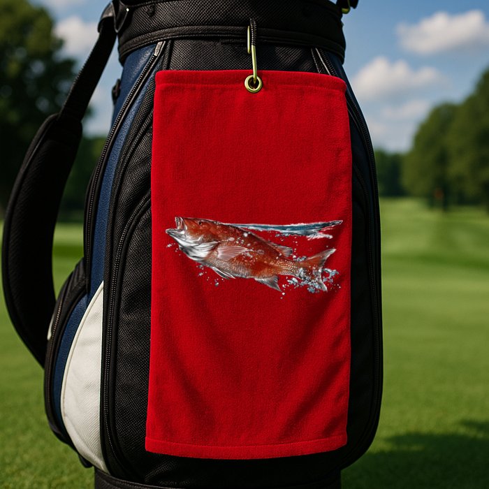 Wildlife - Red Snapper Surfacing Golf Towel