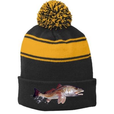 Wildlife - Redfish Stripe Pom Pom Beanie