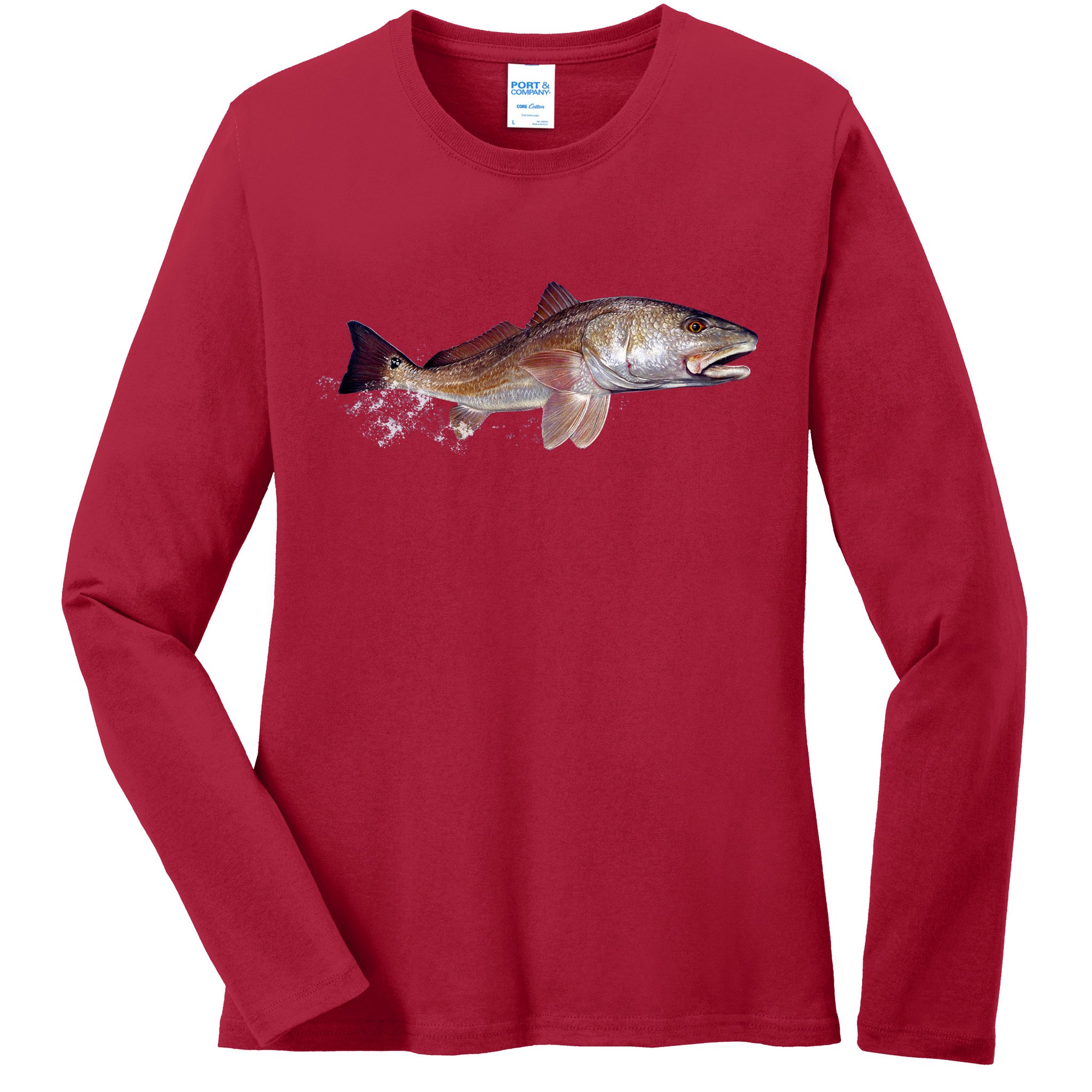 Wildlife - Redfish Ladies Long Sleeve Shirt