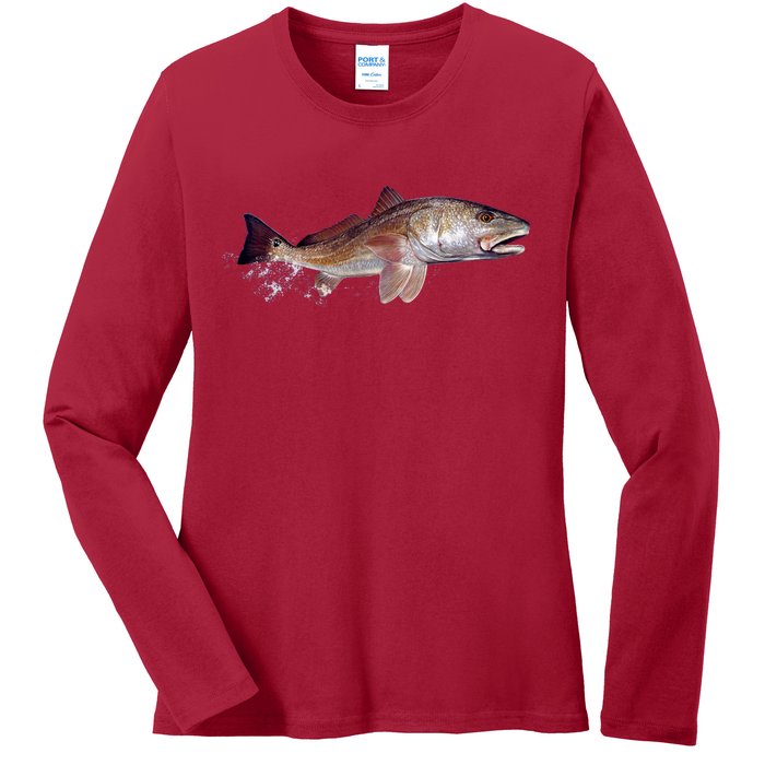 Wildlife - Redfish Ladies Long Sleeve Shirt