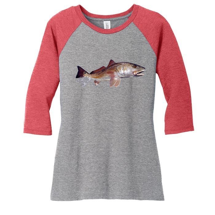 Wildlife - Redfish Women's Tri-Blend 3/4-Sleeve Raglan Shirt