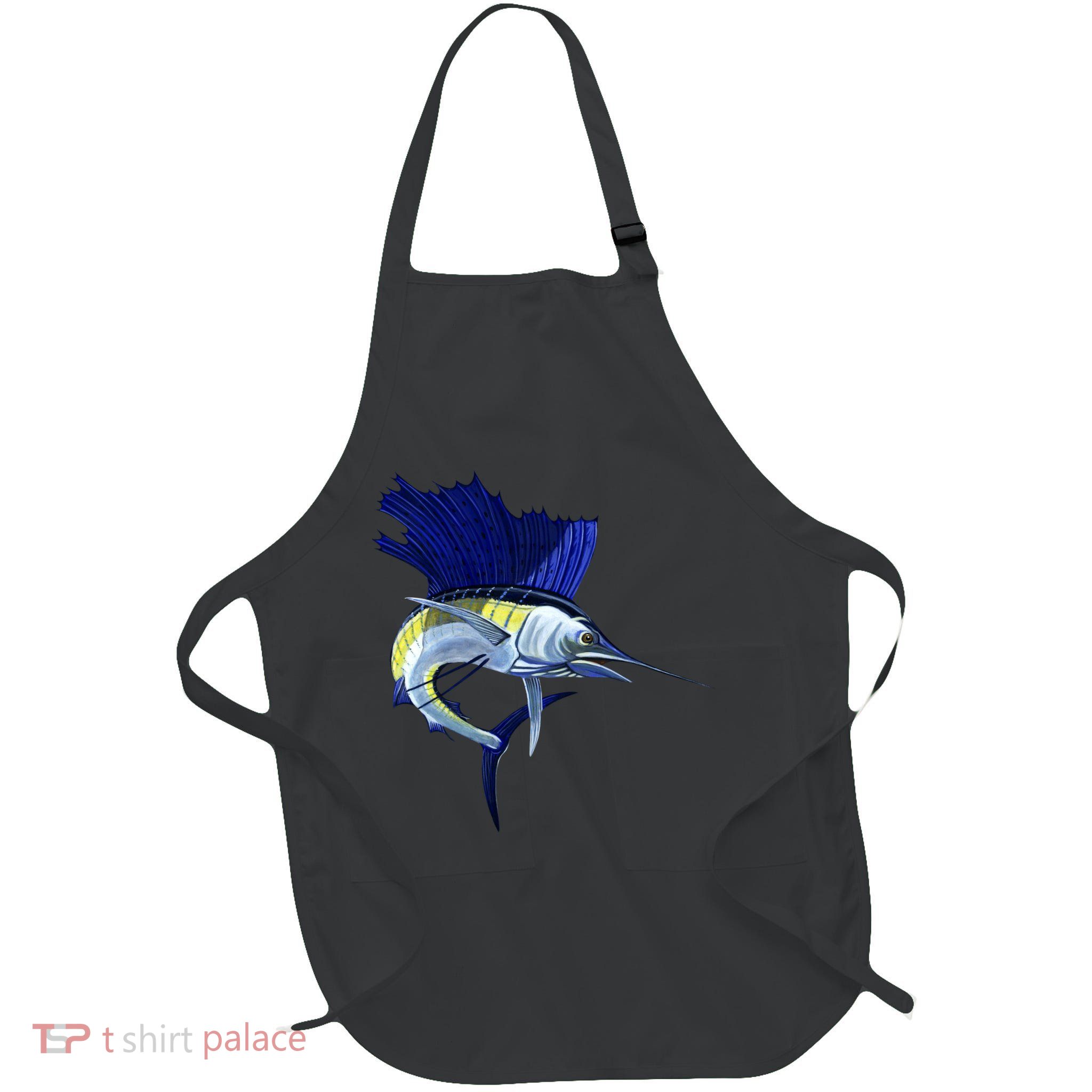 Wildlife Sailfish Full-Length Apron With Pockets