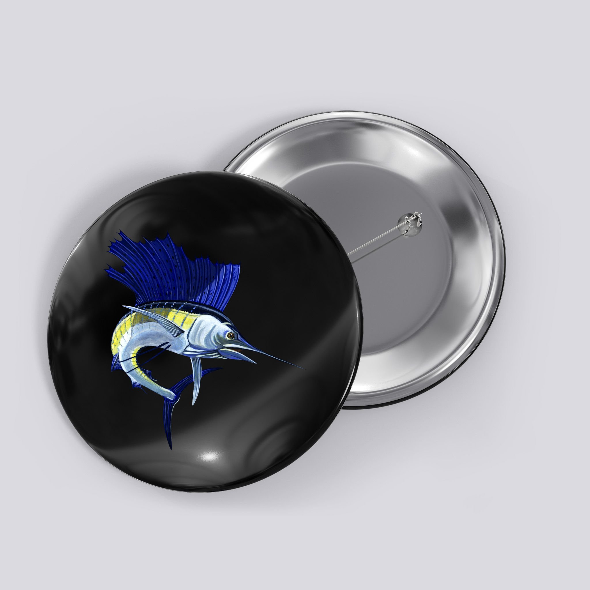 Wildlife Sailfish Button