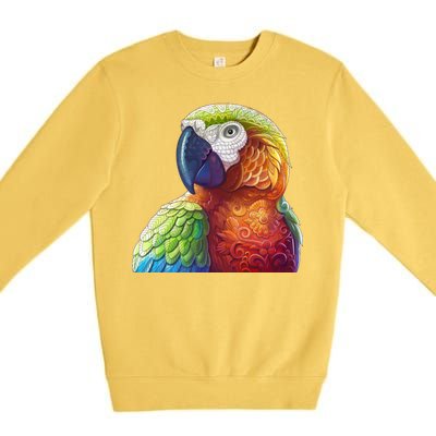 Wildlife - Scarlet Macaw Ara Parrot Premium Crewneck Sweatshirt