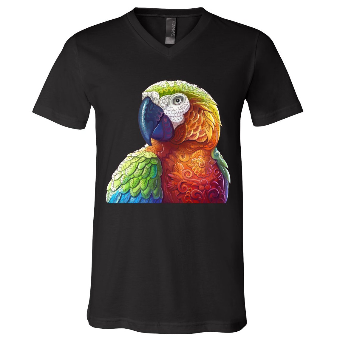 Wildlife - Scarlet Macaw Ara Parrot V-Neck T-Shirt