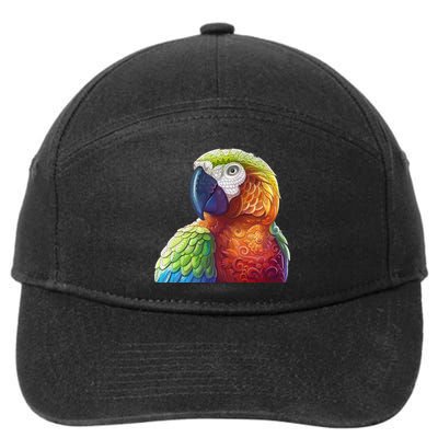 Wildlife - Scarlet Macaw Ara Parrot 7-Panel Snapback Hat