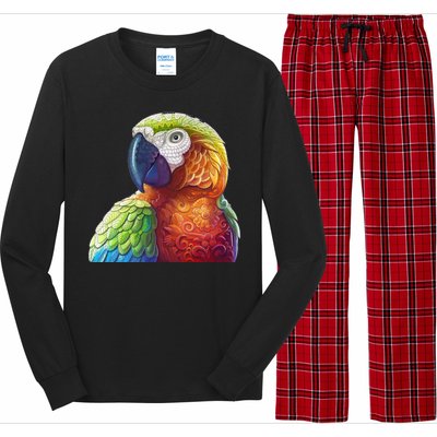 Wildlife - Scarlet Macaw Ara Parrot Long Sleeve Pajama Set