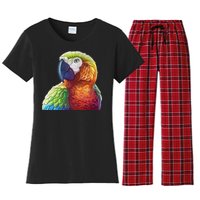 Wildlife - Scarlet Macaw Ara Parrot Women's Flannel Pajama Set