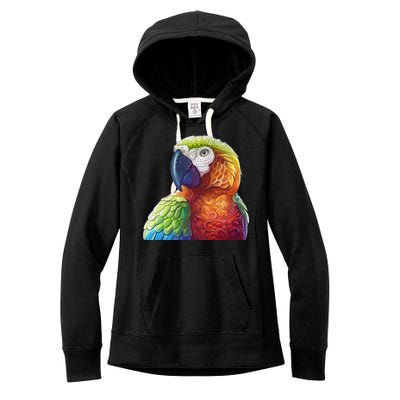 Wildlife - Scarlet Macaw Ara Parrot Women's Fleece Hoodie