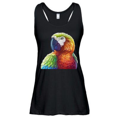 Wildlife - Scarlet Macaw Ara Parrot Ladies Essential Flowy Tank