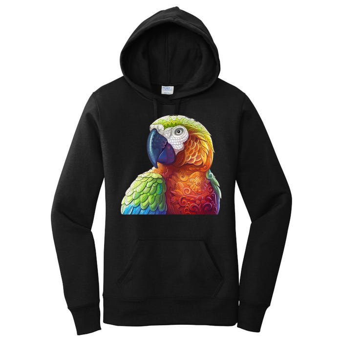 Wildlife - Scarlet Macaw Ara Parrot Women's Pullover Hoodie