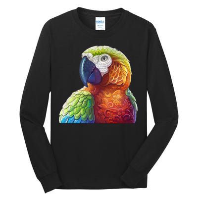 Wildlife - Scarlet Macaw Ara Parrot Tall Long Sleeve T-Shirt