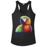 Wildlife - Scarlet Macaw Ara Parrot Ladies PosiCharge Competitor Racerback Tank