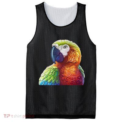 Wildlife - Scarlet Macaw Ara Parrot Mesh Reversible Basketball Jersey Tank