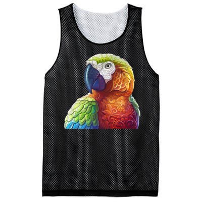 Wildlife - Scarlet Macaw Ara Parrot Mesh Reversible Basketball Jersey Tank