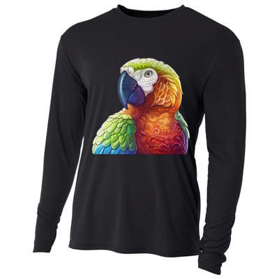Wildlife - Scarlet Macaw Ara Parrot Cooling Performance Long Sleeve Crew