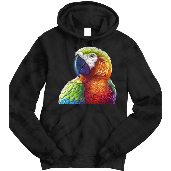 Wildlife - Scarlet Macaw Ara Parrot Tie Dye Hoodie