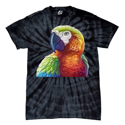 Wildlife - Scarlet Macaw Ara Parrot Tie-Dye T-Shirt