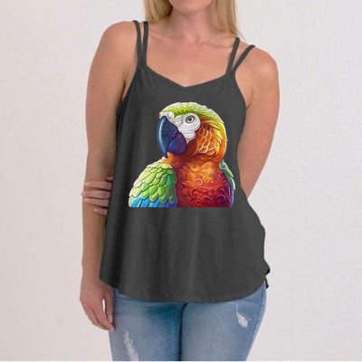 Wildlife - Scarlet Macaw Ara Parrot Women's Strappy Tank