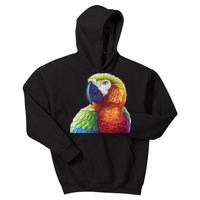 Wildlife - Scarlet Macaw Ara Parrot Kids Hoodie