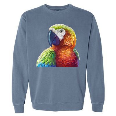 Wildlife - Scarlet Macaw Ara Parrot Garment-Dyed Sweatshirt