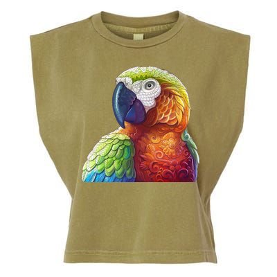 Wildlife - Scarlet Macaw Ara Parrot Garment-Dyed Women's Muscle Tee