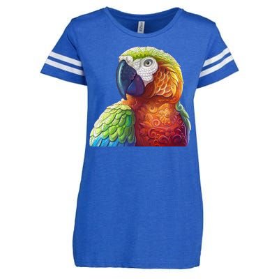 Wildlife - Scarlet Macaw Ara Parrot Enza Ladies Jersey Football T-Shirt