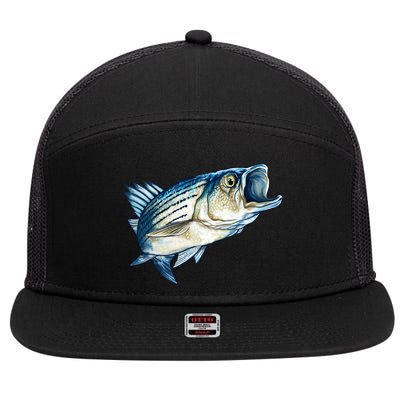 Wildlife - Striped Bass 7 Panel Mesh Trucker Snapback Hat