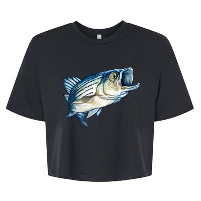 Wildlife - Striped Bass Bella+Canvas Jersey Crop Tee