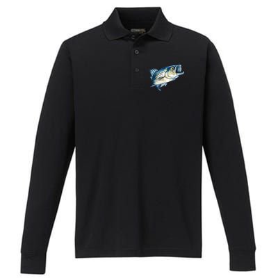 Wildlife - Striped Bass Performance Long Sleeve Polo