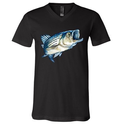 Wildlife - Striped Bass V-Neck T-Shirt