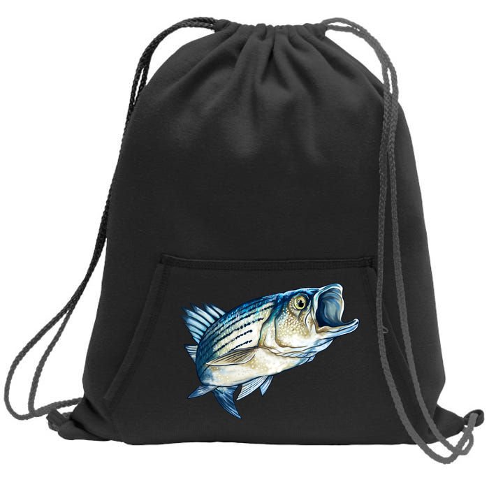 Wildlife - Striped Bass Sweatshirt Cinch Pack Bag