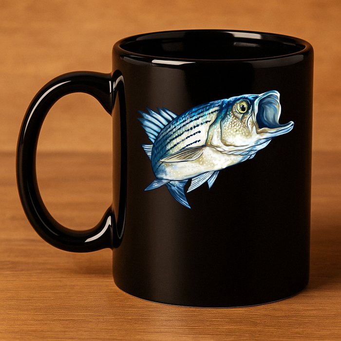 Wildlife - Striped Bass 11oz C Handle Ceramic Mug