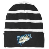 Wildlife - Striped Bass Striped Beanie with Solid Band