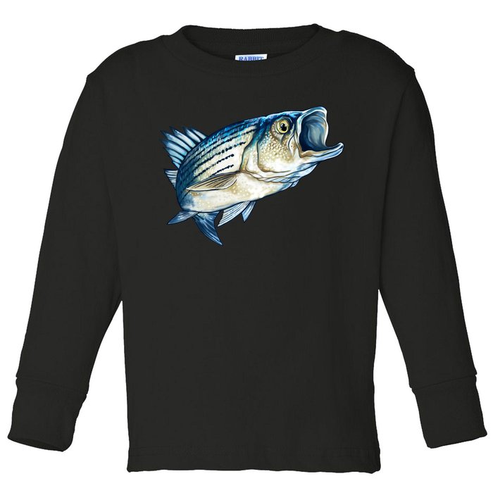 Wildlife - Striped Bass Toddler Long Sleeve Shirt