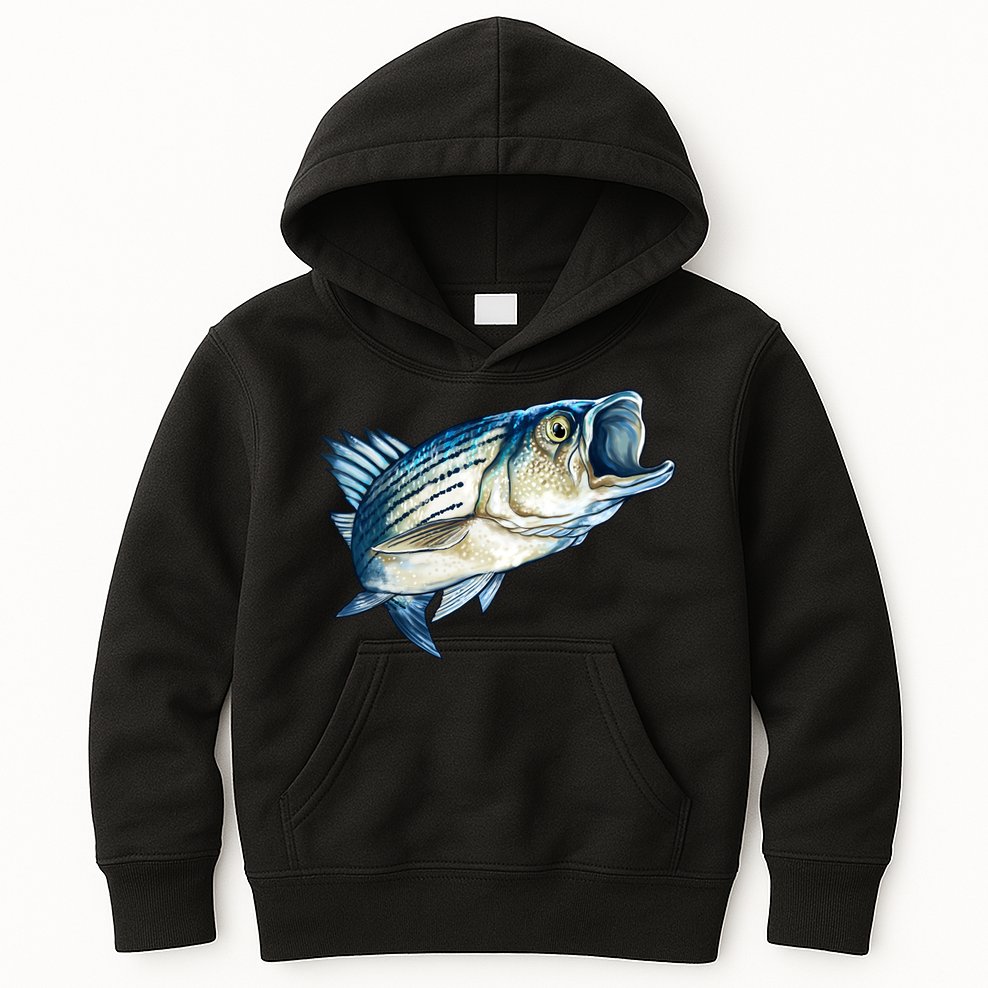 Wildlife - Striped Bass Kids Hoodie