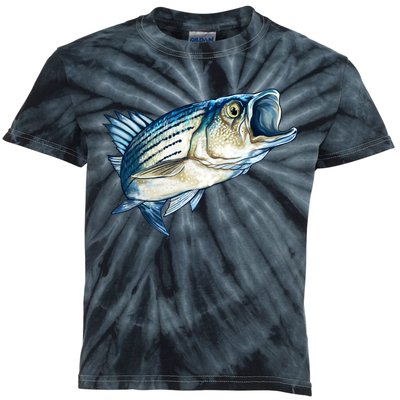 Wildlife - Striped Bass Kids Tie-Dye T-Shirt