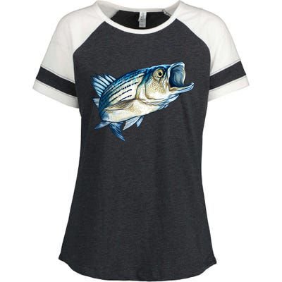 Wildlife - Striped Bass Enza Ladies Jersey Colorblock Tee