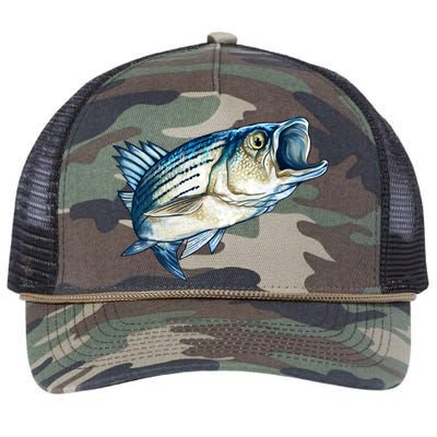 Wildlife - Striped Bass Retro Rope Trucker Hat Cap