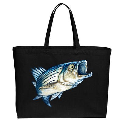 Wildlife - Striped Bass Cotton Canvas Jumbo Tote